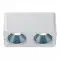 Collerette couleurs pour Spot carré blanc double 24W - Shine