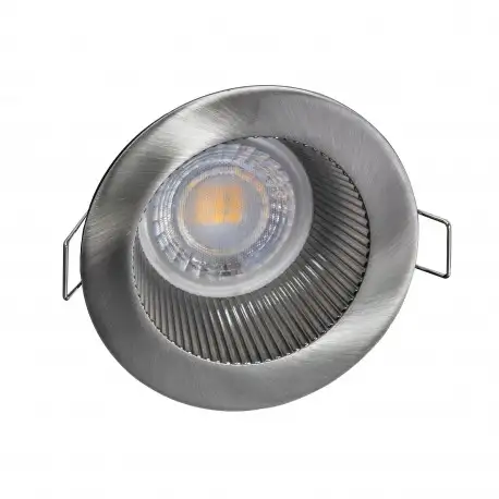 Spot encastrable anti-éblouissement nickel satiné IP20 pour LED GU10 – DEEEN