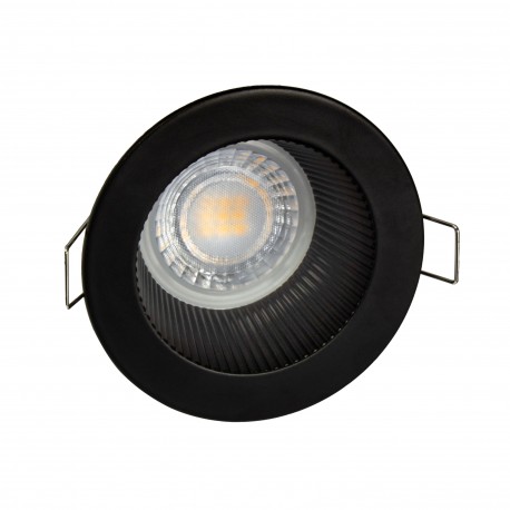 Spot encastrable anti-éblouissement noir mat IP20 pour LED GU10 – DEEEN