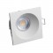 Spot encastrable IP20 pour LED GU10 - DEEEP carré - Blanc mat