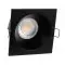 Spot encastrable IP20 pour LED GU10 - DEEEP carré - Noir mat