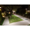 Borne led fine de jardin 100 cm - 1m - 360° - Chocolat cuivre