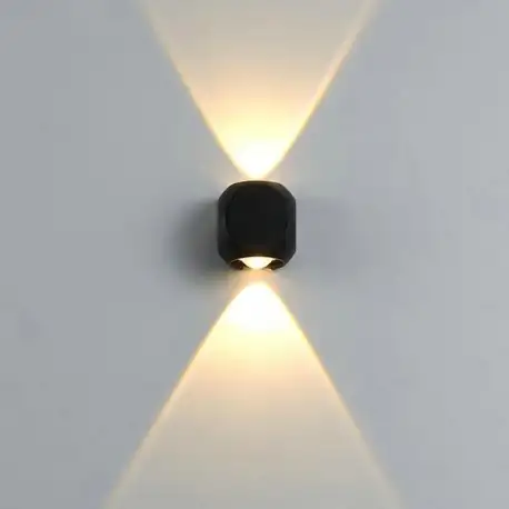 Applique LED murale up & down - A,thracite - 2x2W - Kubbe