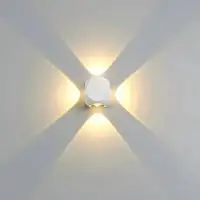 Applique LED murale cube 4 directions - 4x1W - Blanc - Kubbe