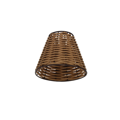 Abat-jour "Shade" en rotin PVC beige pour guirlande guinguette